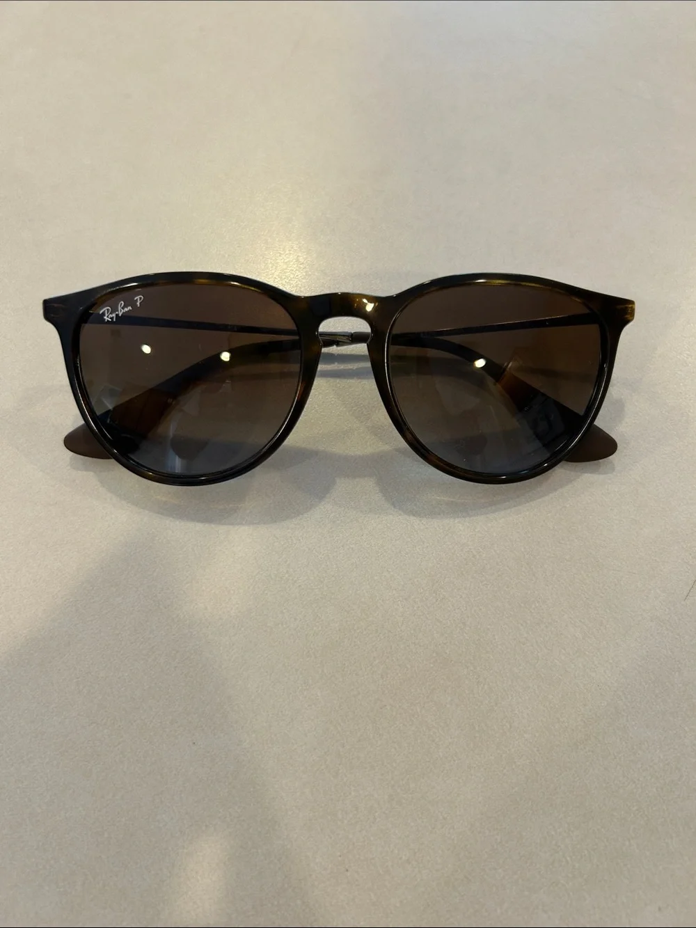 Ray-Ban Tortoiseshell Frame with Wire Frame and Brown Lens Sunglasses